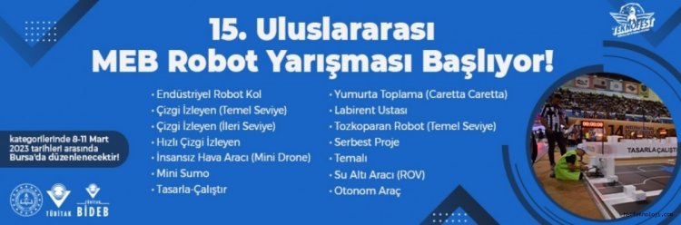 15. Uluslararası MEB Robot Yarışması Başlıyor!