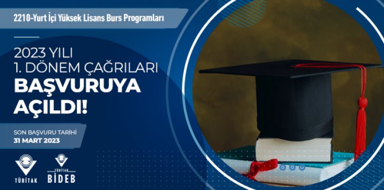 BİDEB 2210-Yurt İçi Yüksek Lisans Burs Programları 2023 Yılı 1. Dönem Çağrıları Başvuruya Açıldı