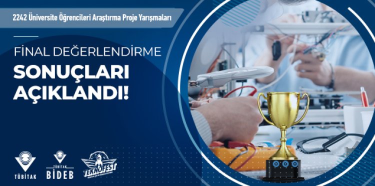 2242 Üniversite Öğrencileri Araştırma Proje Yarışmaları Final Değerlendirme Sonuçları Açıklandı