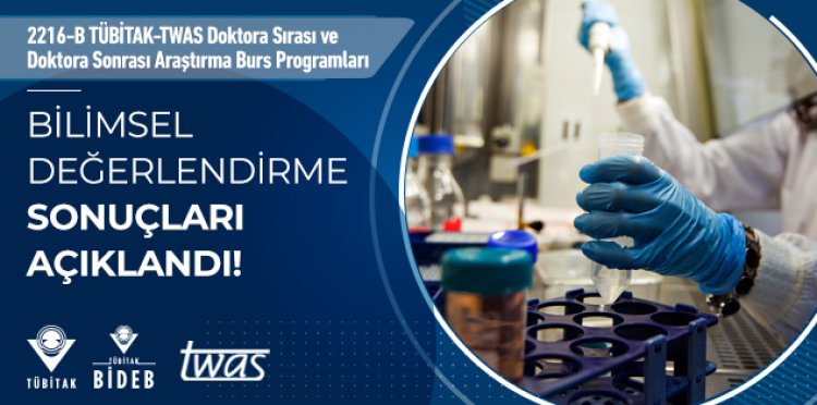 2216B TÜBİTAK-TWAS Doktora Sırası ve Doktora Sonrası Araştırma Burs Programları 2022/1 Bilimsel Değerlendirme Sonuçları Açıklandı